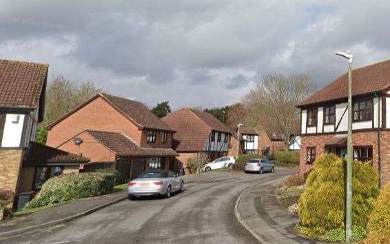 Flyers threatening damage to cars have been left on windscreens in Harvesters Way, Weavering. Picture: Google Street View