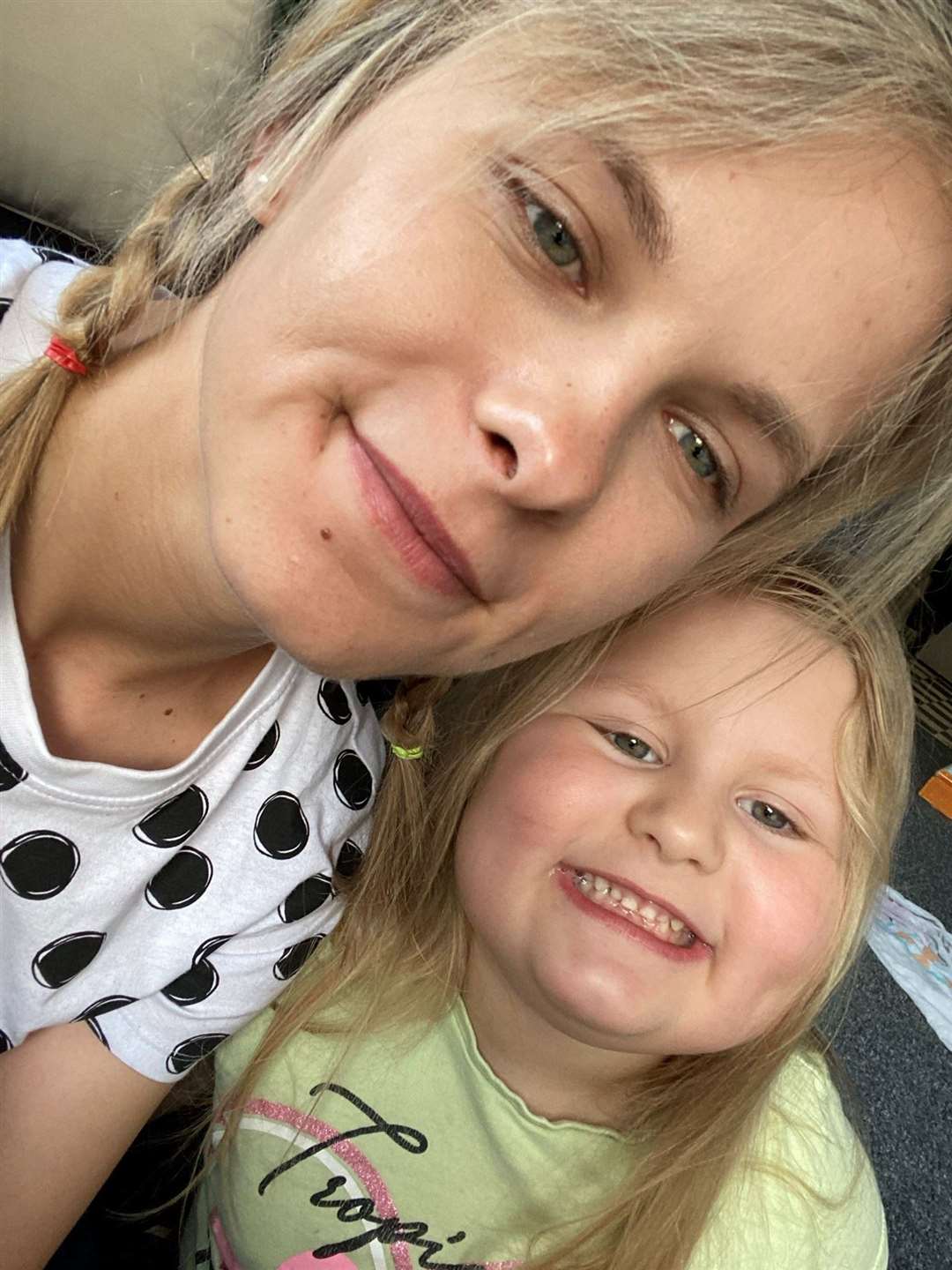 Magdalena Wisniewska, 26, with her daughter Maya Siek