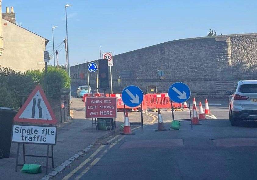 There are multi-way traffic lights set up in Maidstone, starting in Lower Boxley Road