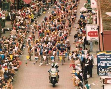 THE REAL THING: Tour De France riders in Canterbury in 1994