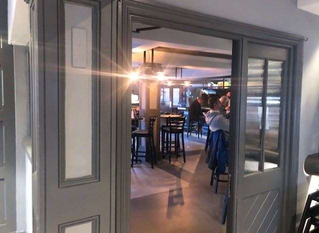 The door between the restaurant and bar had been left open