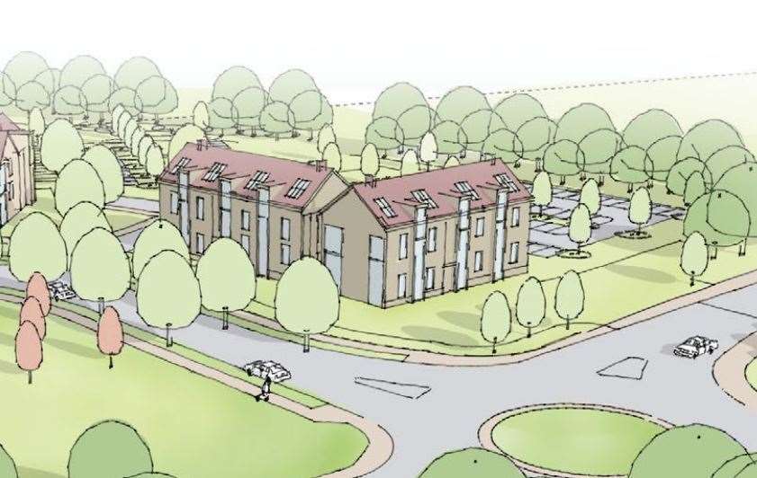 A sketch of the proposed development in Hersden, on Canterbury's outskirts