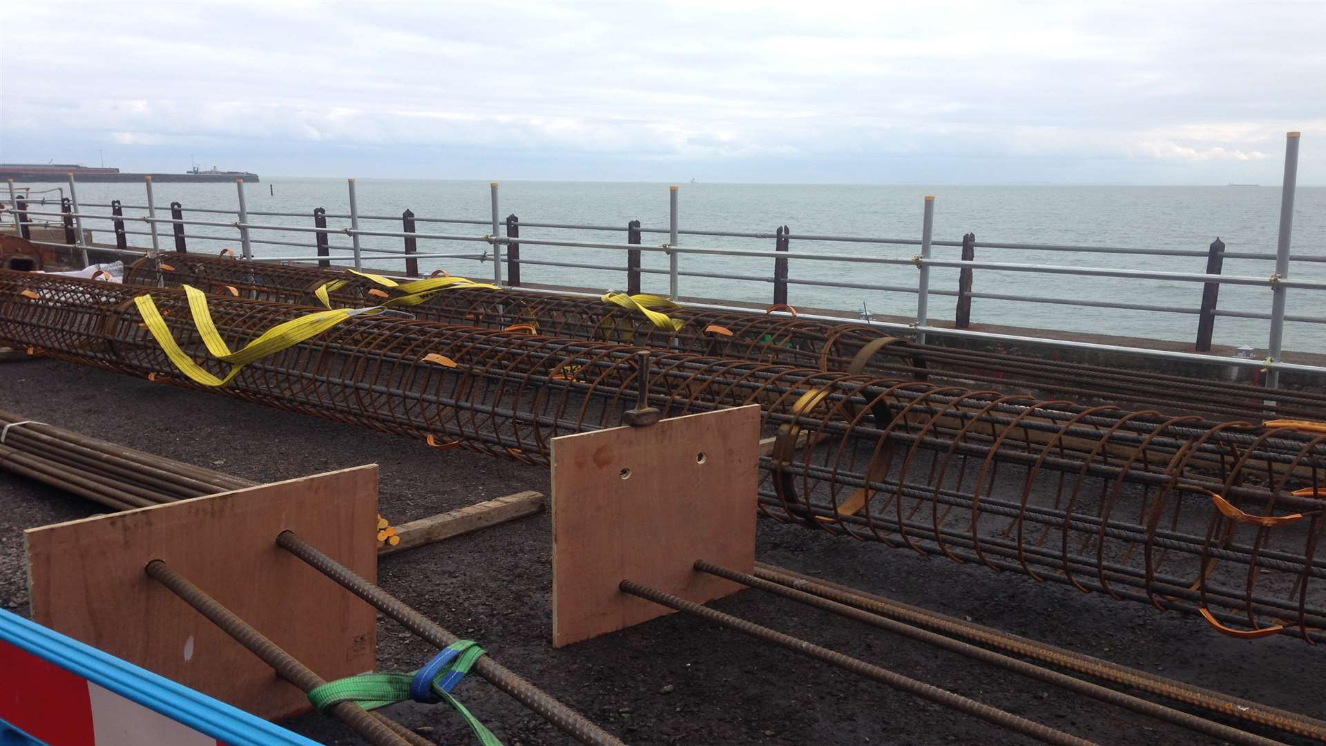 Railway is being repaired between Dover and Folkestone after sea wall damage