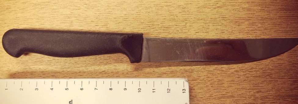 The knife recovered by police