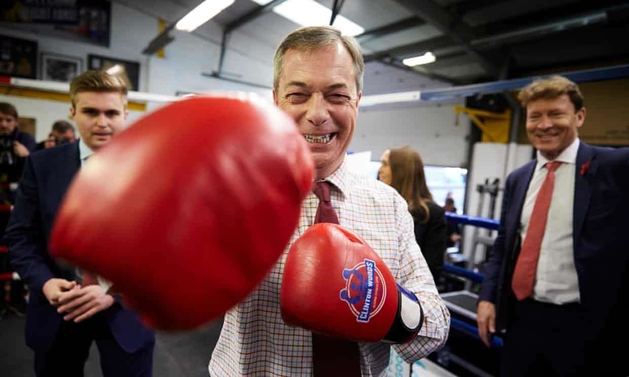 Former UKIP leader Nigel Farage, from Westerham, has called out Boris Johnson for a boxing match
