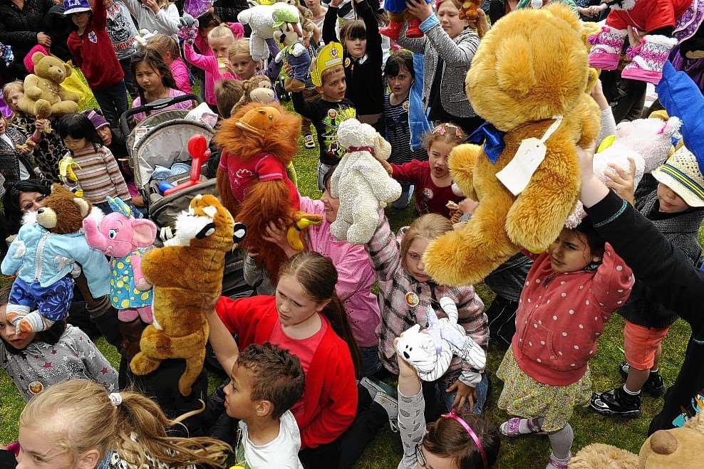 Teddy bears at the ready for the picnic at last year's event