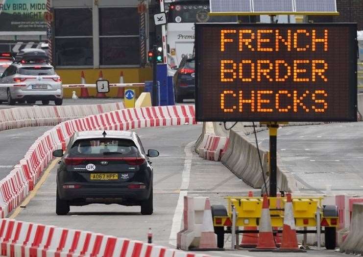 French border controls are carried out at the Port of Dover. Picture: Gareth Fuller/PA