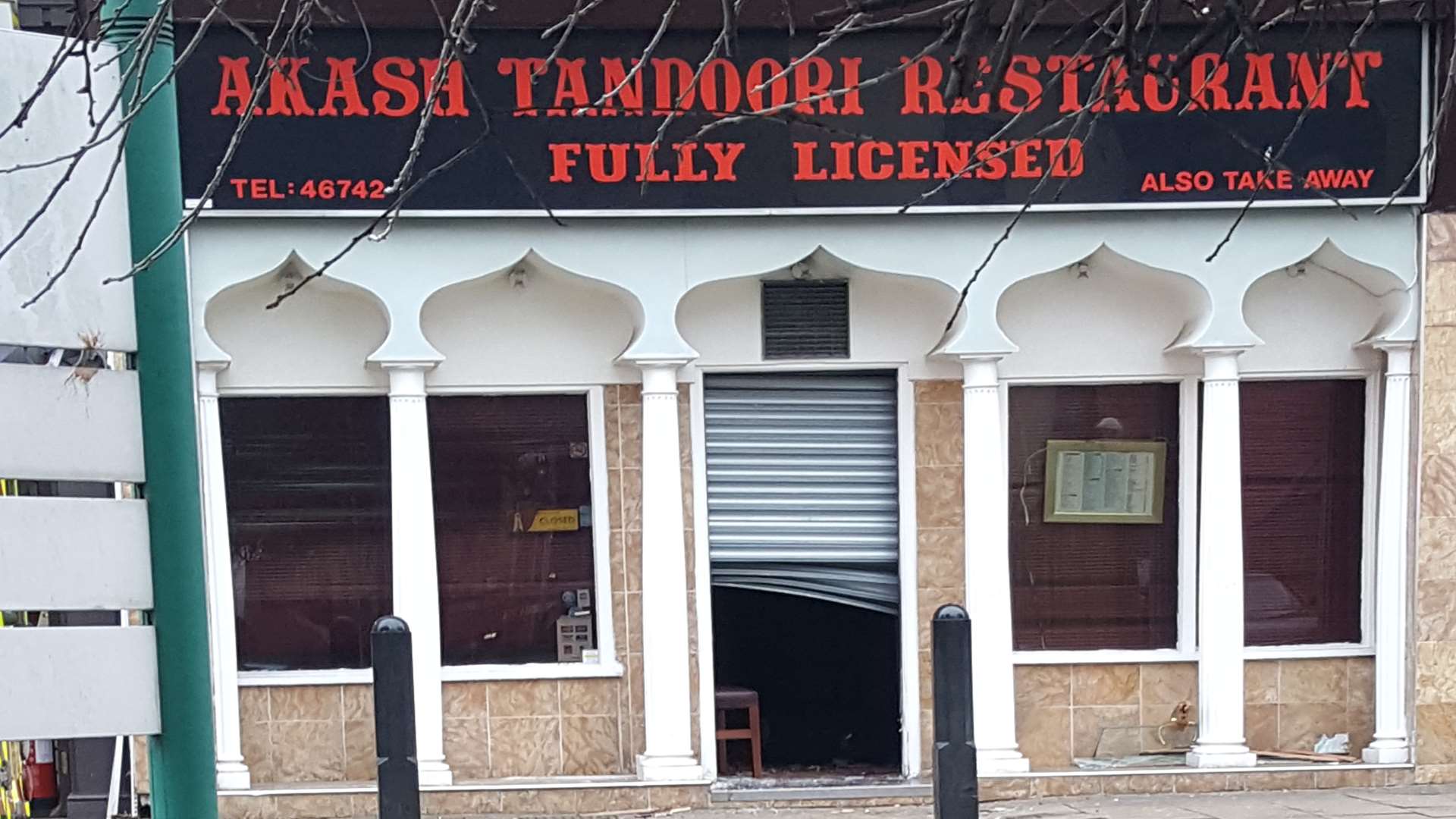 The fire was in the Akash Tandoori restaurant. Picture: Gary Muffett