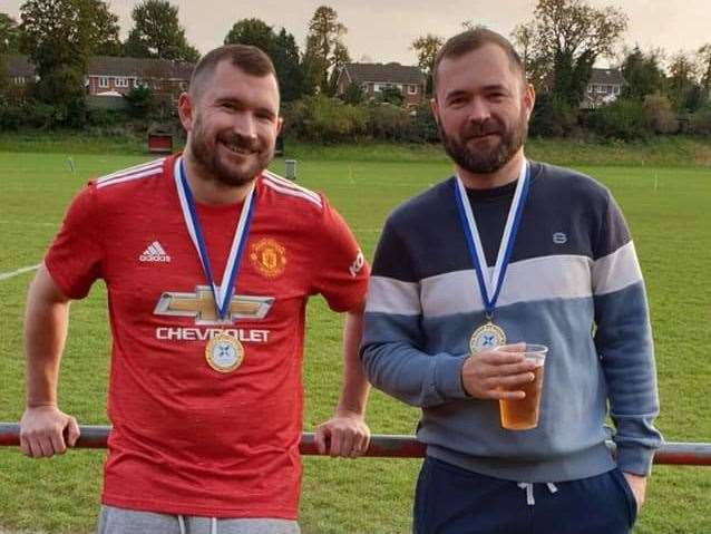 Shane and Ian Hoyle helped raise £15,500 for the air ambulance in memory of their brother Andy and his son Joshua, who were killed in a car crash in Frant. Picture: Shane Hoyle