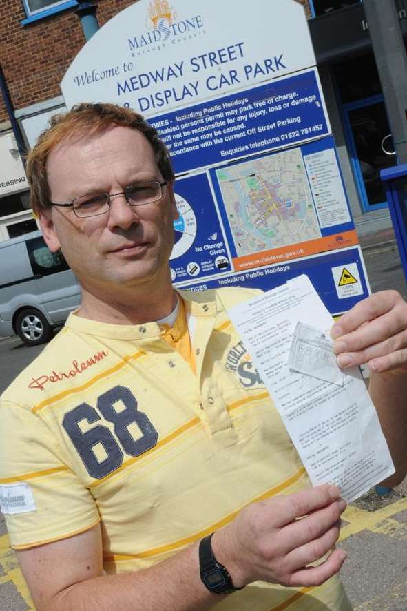 Driver Robert Payne got a parking fine while walking back to his car