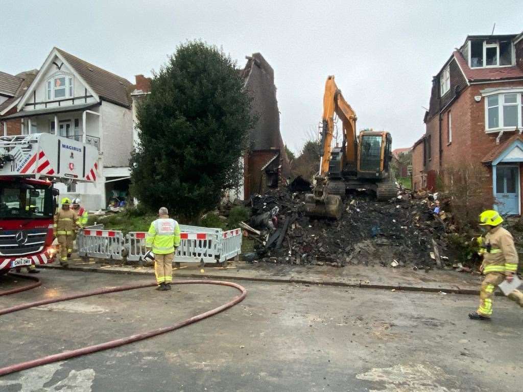 The central house has already been demolished. Photo: Steve Salter