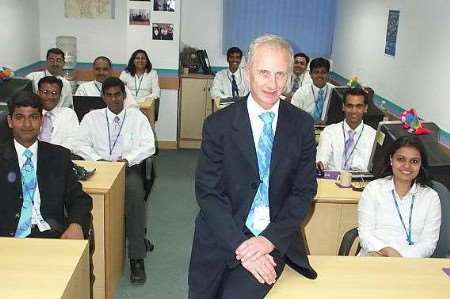 Mike Lazenby with his team at ProcessMind in Bangalore