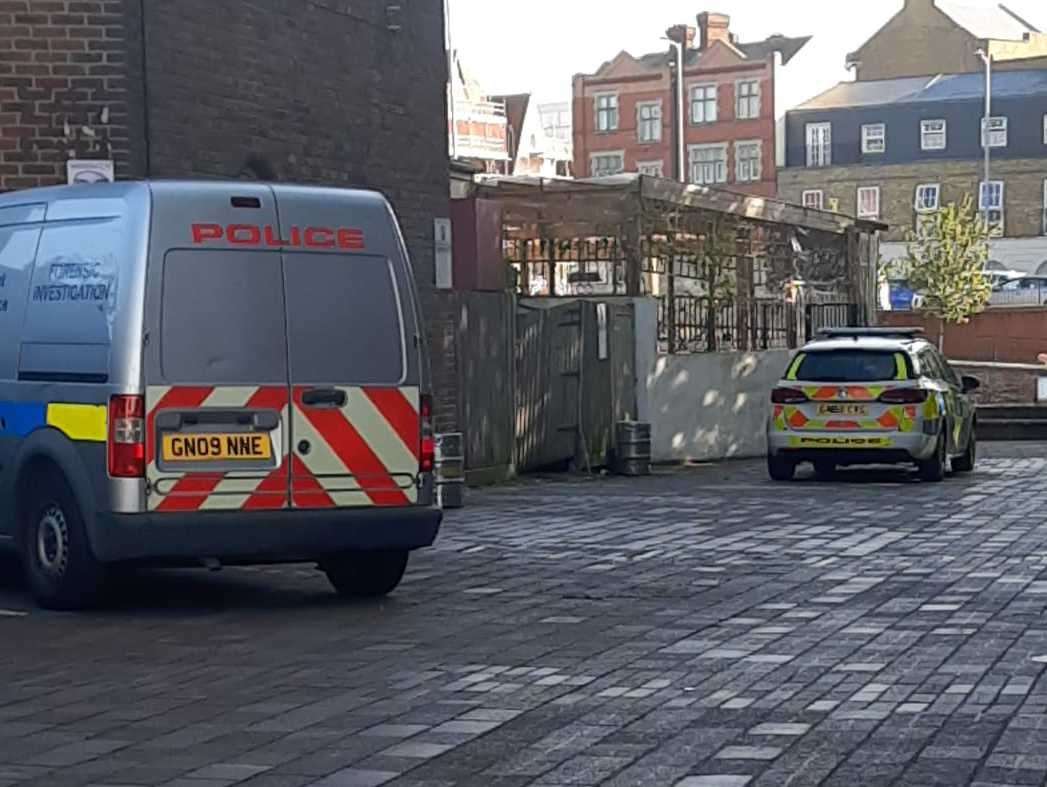 A forensics van and police car were spotted outside a Thai restaurant in Broadway, Maidstone, in response to the alleged sexual assault