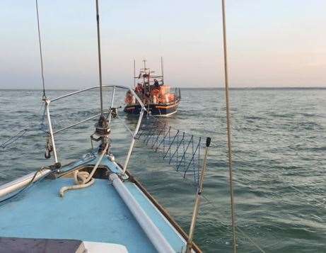 Margate RNLI was called to tow a yacht with mechanical trouble - one of three calls in three hours for the station (14282227)