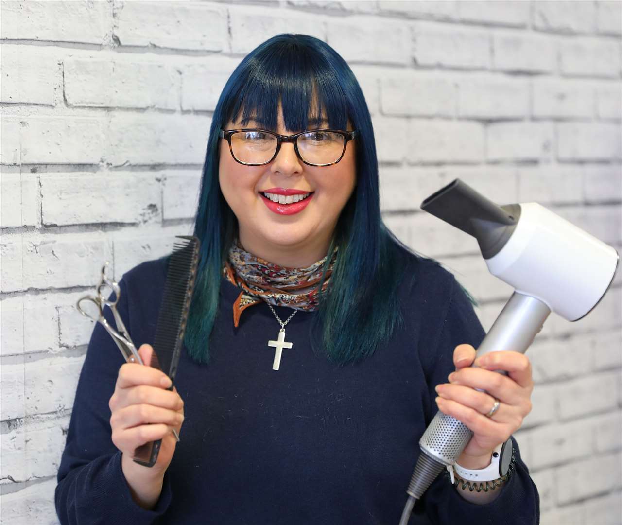 Anthea Mitchell is training to be a vicar while running a salon. Picture: Andy Jones