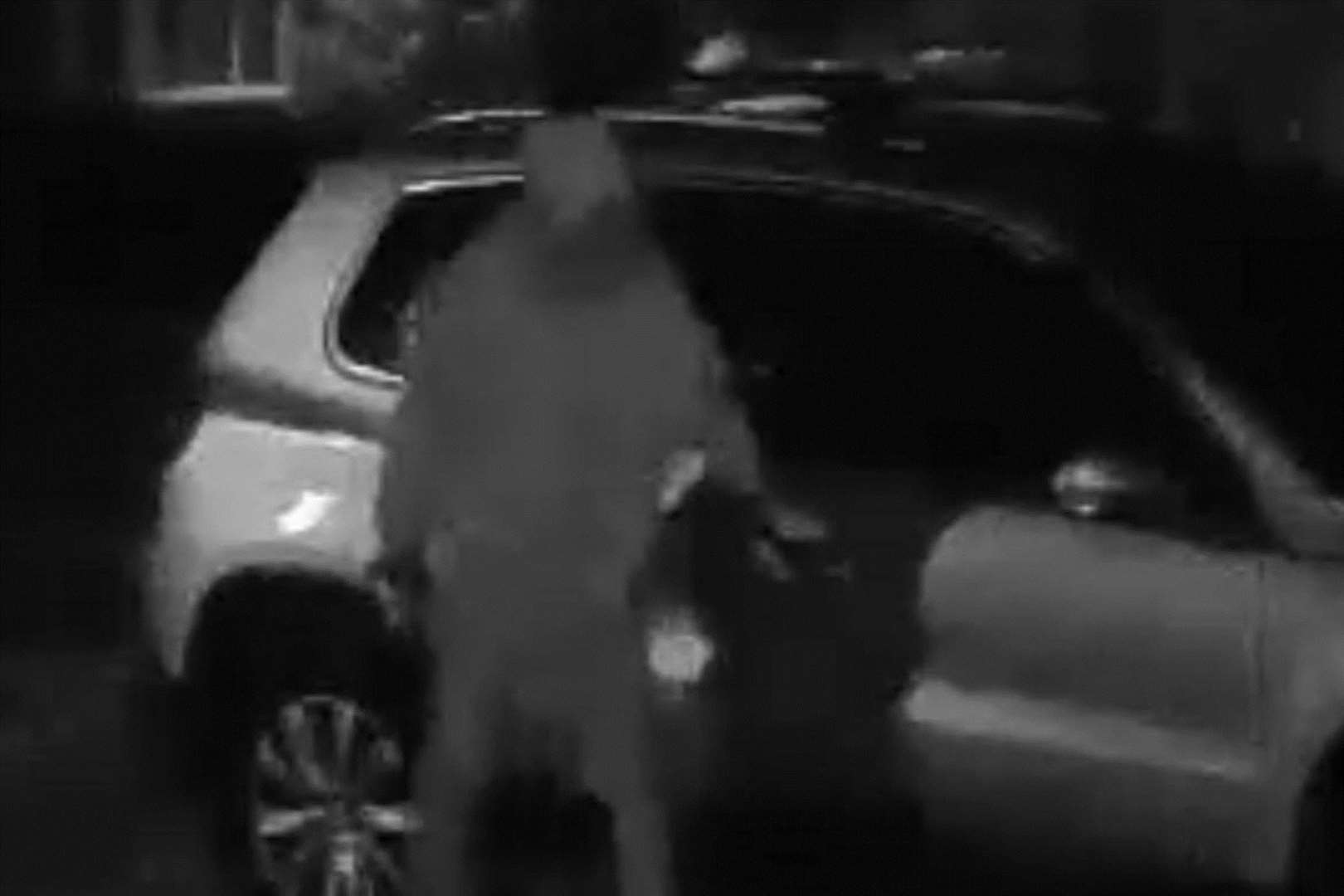 A resident caught a person in a hoodie trying to get into their neighbour's car at about 1am on Essella Road