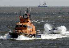 The Sheerness Lifeboat tows the Shannon Rose
