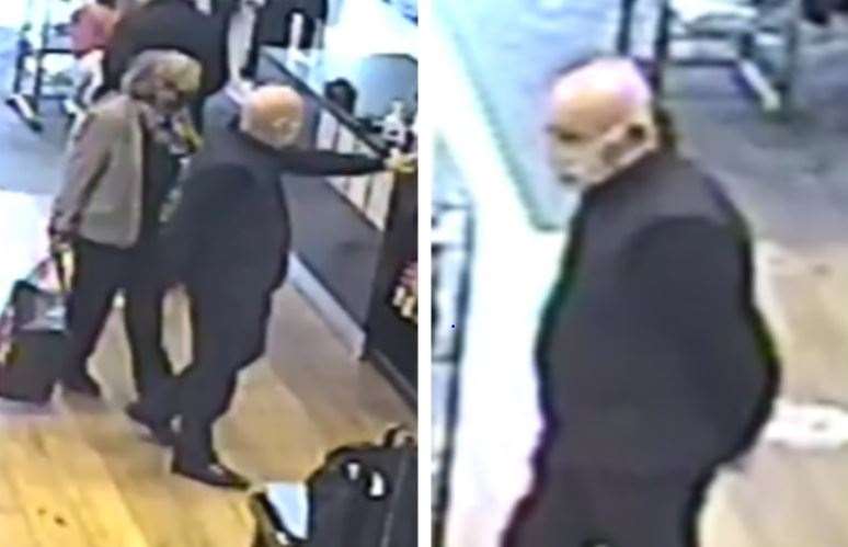 CCTV images of a man and woman released after an alleged theft in Tunbridge Wells