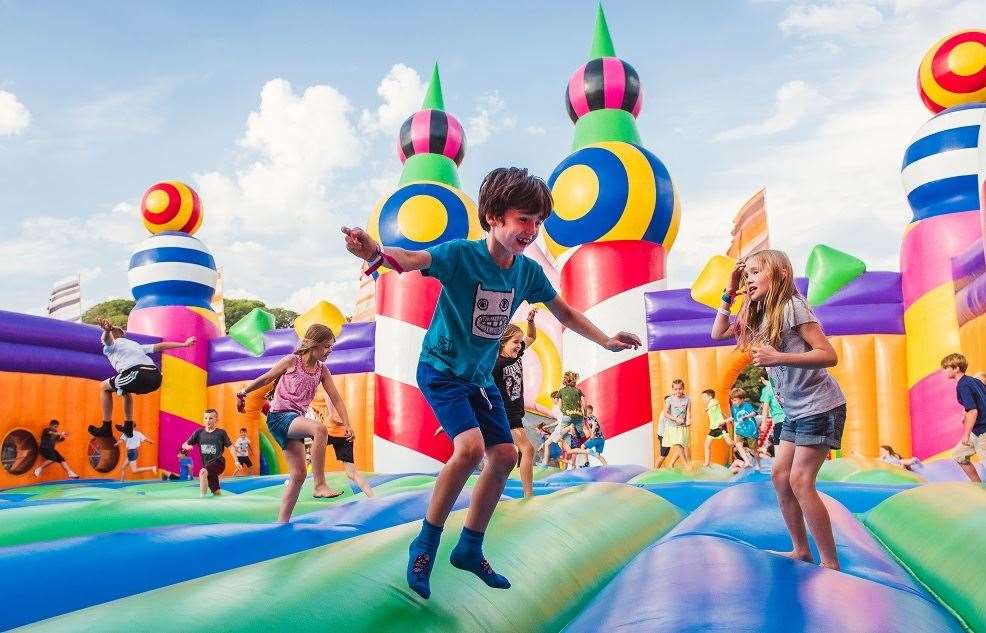 The world's biggest bouncy castle is at Dreamland