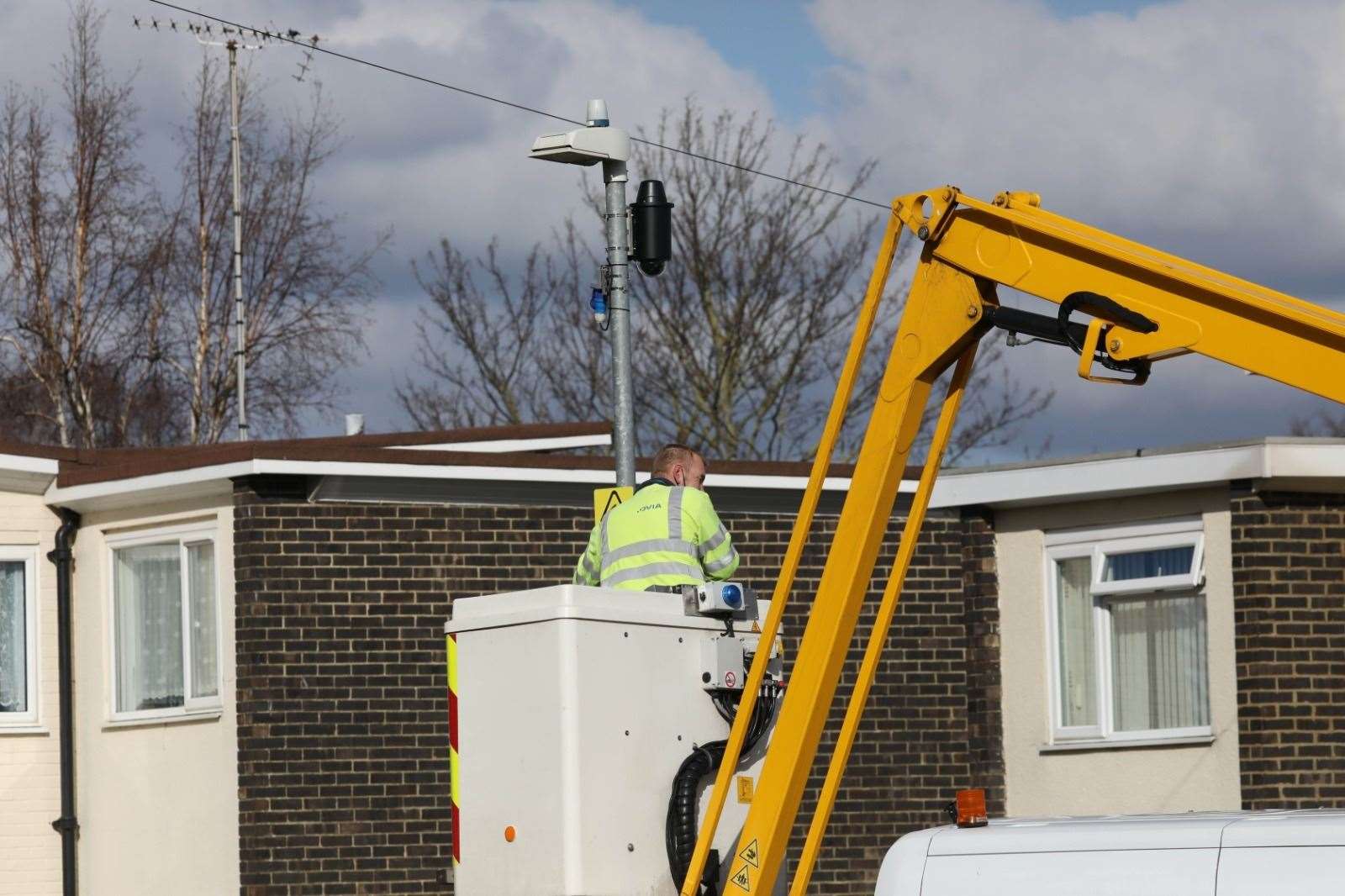 CCTV is erected outside the home of Wayne Couzens Picture: UKNIP