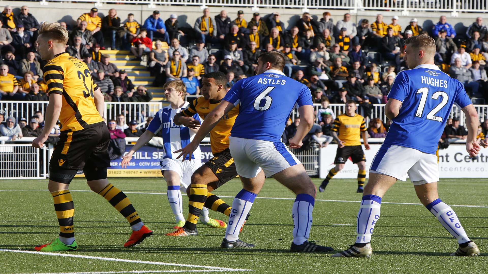 Kevin Lokko gives Maidstone the lead against Chester Picture: Andy Jones