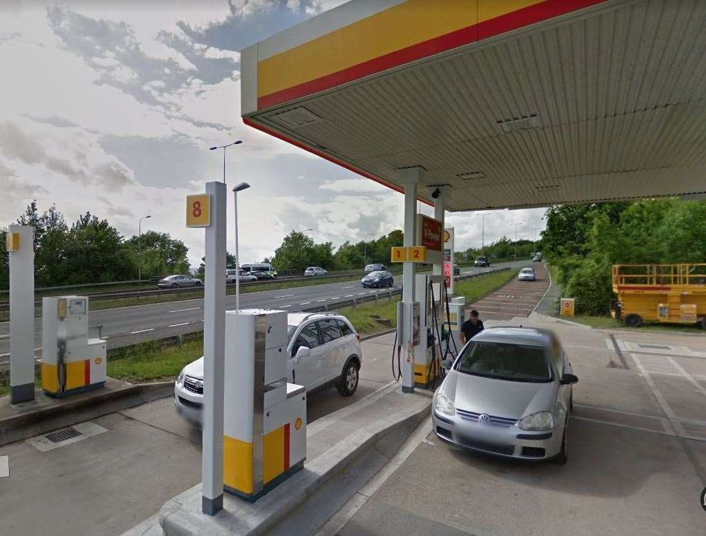 Police and ambulances have been sent to the Shell garage at Blue Bell Hill. Picture: Google Street View (28066196)