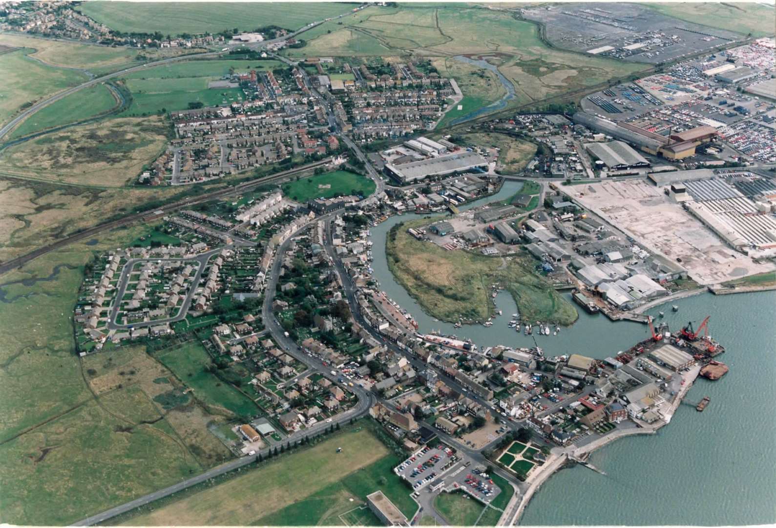 Queenborough Harbour pictured in 1995