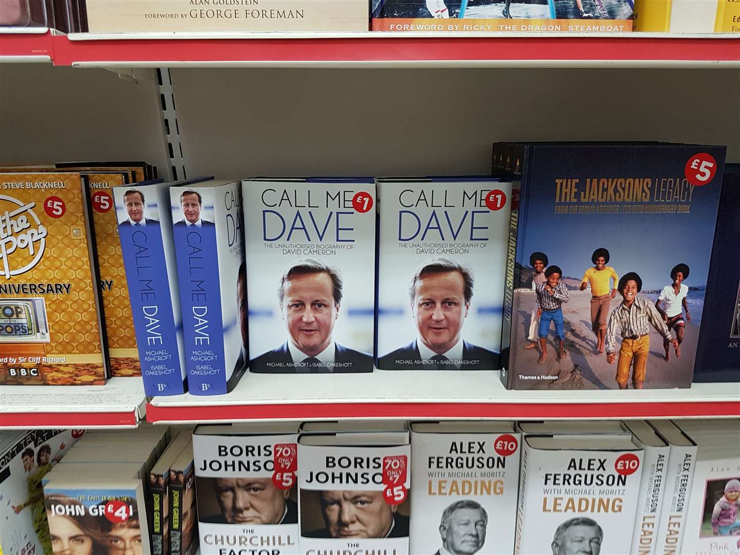 David Cameron's biography is among a vast array of discounted items