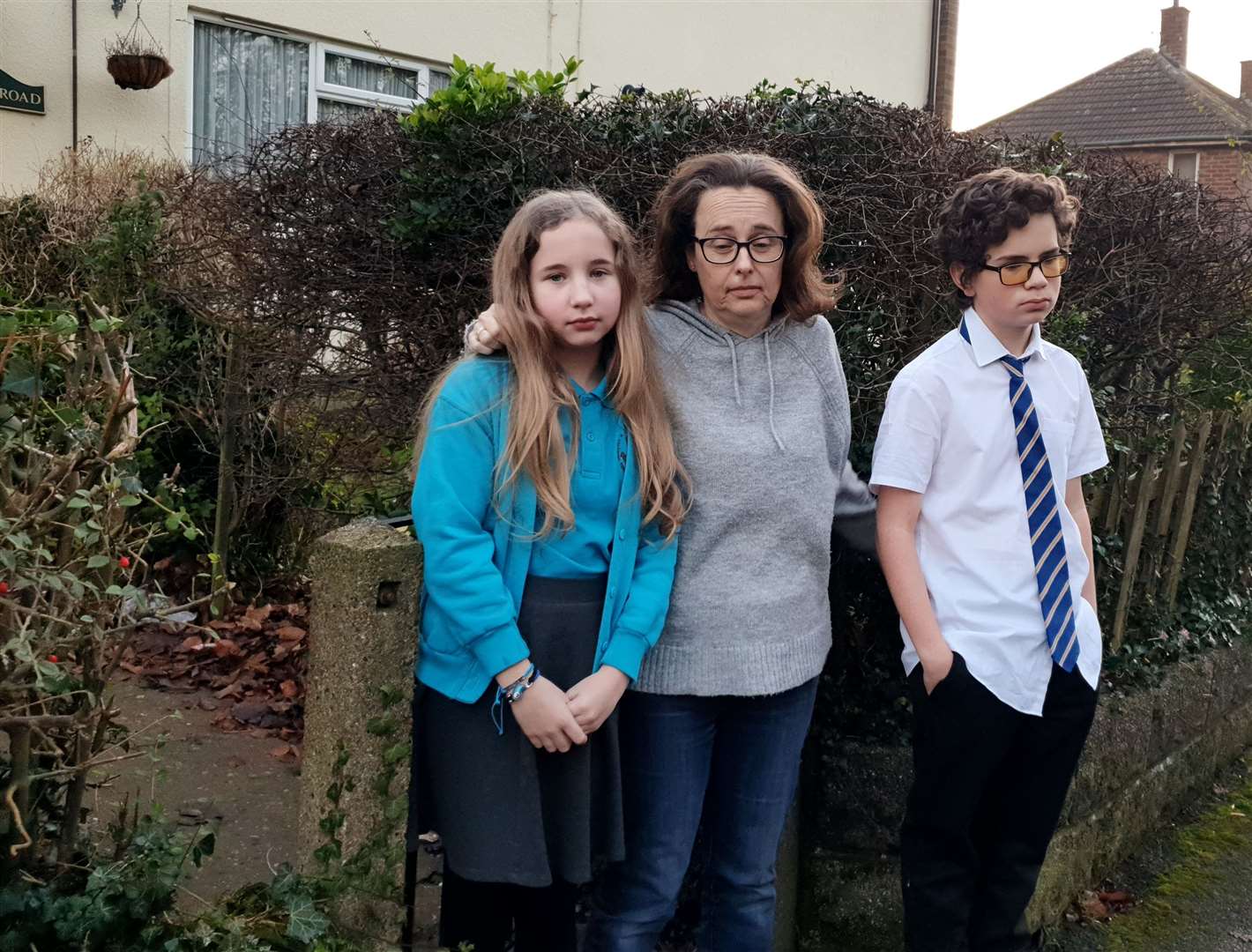Mum Lorraine Smith with daughter Amelia, 11 and son Joey, 14