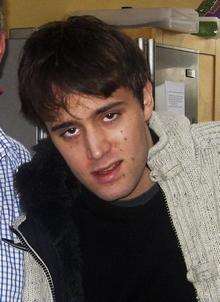 Simon Day aged 24, pictured at Christmas 2010 shortly before he died from a heroin overdose.