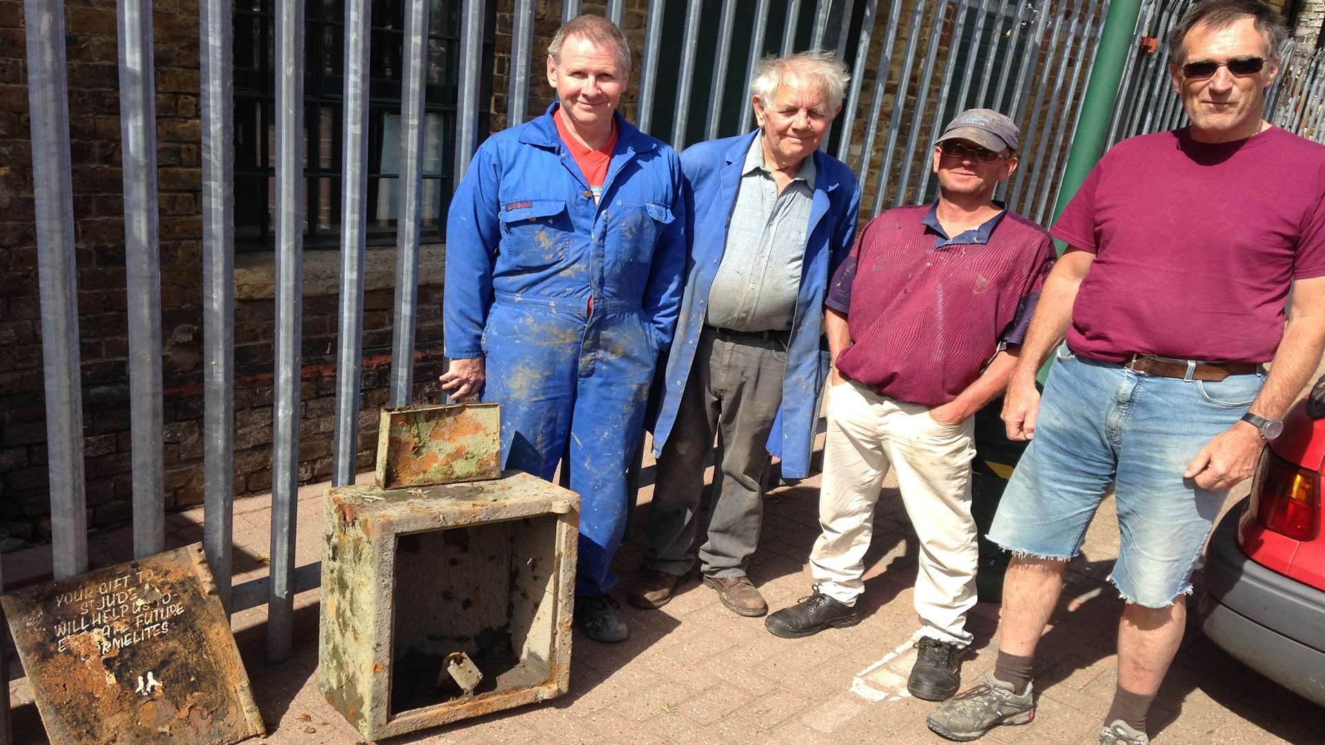 Members of the Faversham Creek Trust who found the safe.