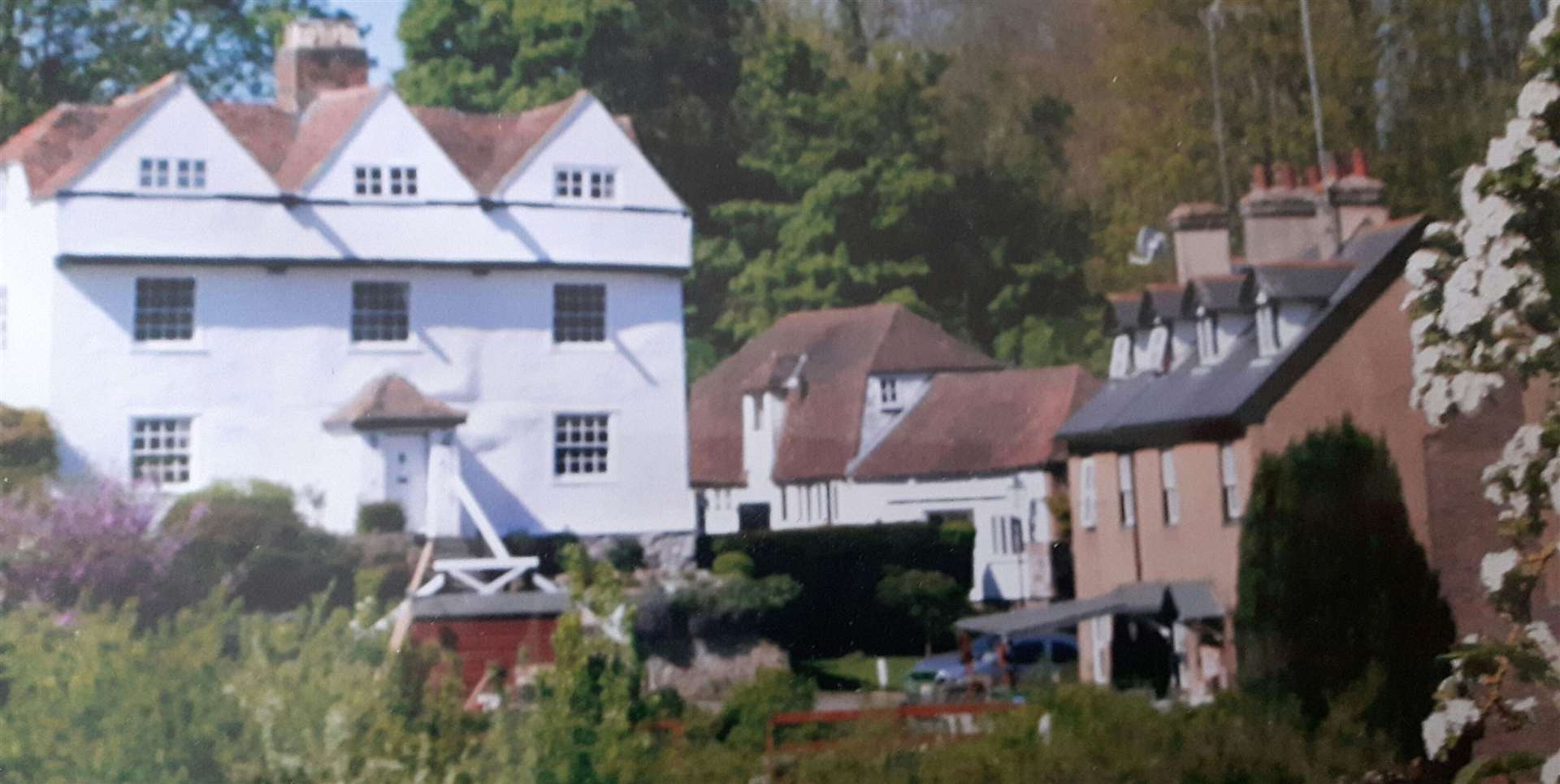 Don Esland's birthplace, Bockingford Mill Cottages, are to the right