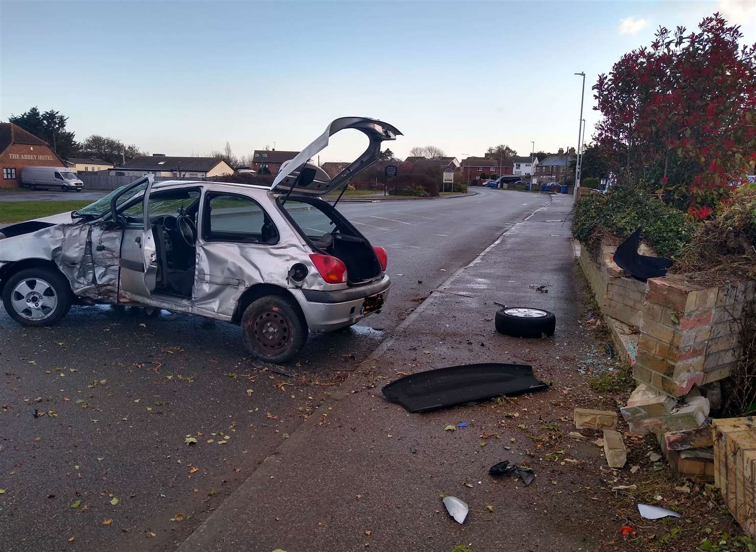 The crash in The Broadway, Minster, Sheppey. Picture: Amanda Jackson
