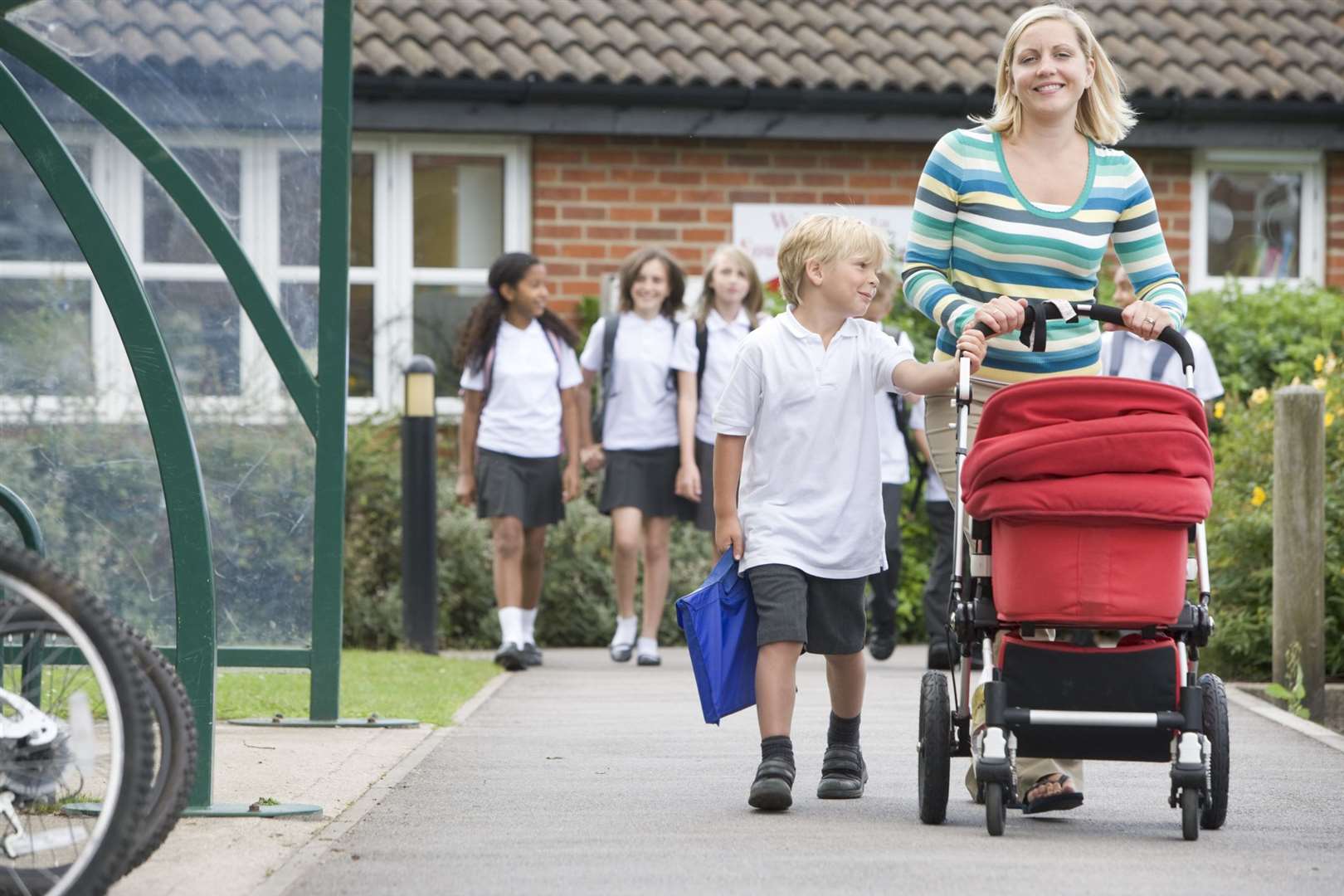 Children in primary school are accompanied by a parent to and from school but in secondary school circumstances often change