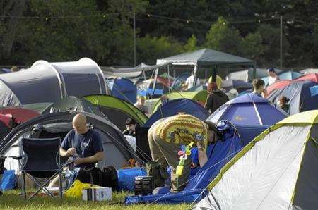Fans start to arrive for this year's Hop Farm Festival.