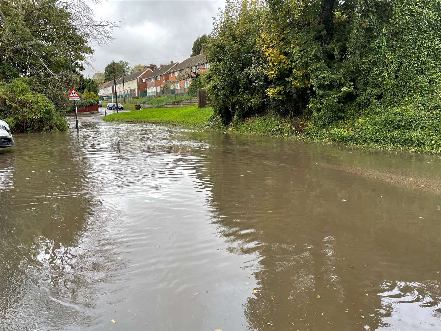 Pilgrims Way in Strood is also flooded