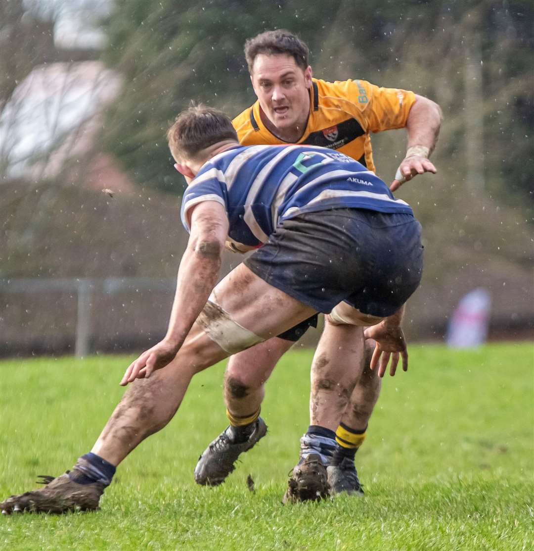 Tom Best shows attacking intent against Westcombe. Picture: Phillipa Hilton