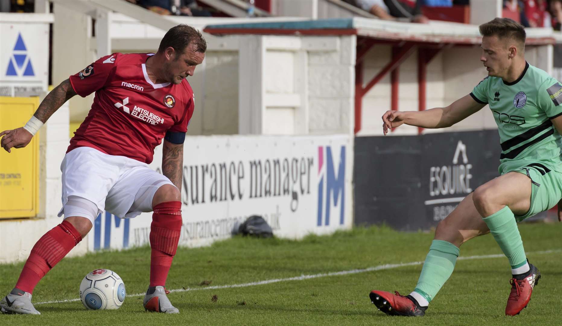 Danny Kedwell on the right wing against Gateshead Picture: Andy Payton