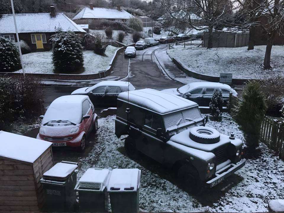 A dusting of snow in Cheriton. Picture: Martin Page