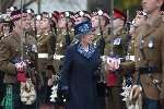 ROYAL VISIT: The Queen presented medals to 15 soldiers of the 1st Battalion and the Wilkinson Sword of Peace to the regiment. Picture: BARRY DUFFIELD