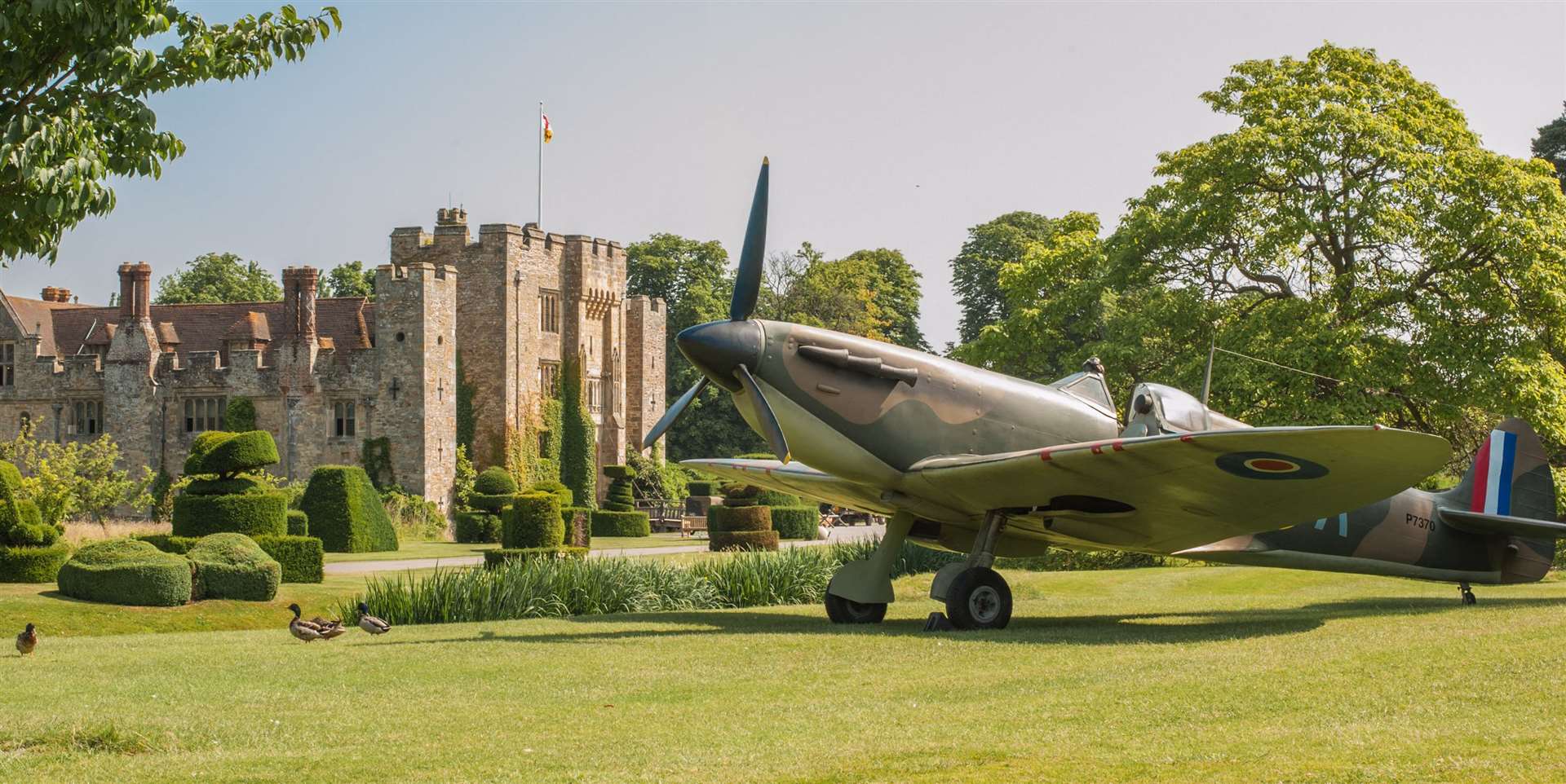 The Home Front weekend at Hever Castle includes a grounded life size Spitfire