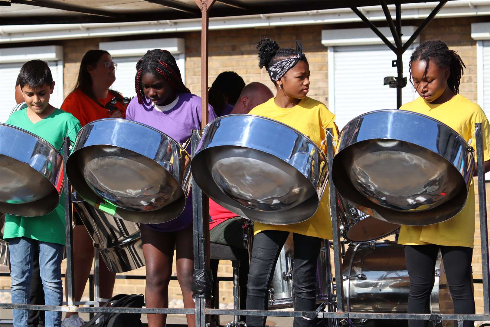 The Croydon Steel Orchestra at the Sheppey summer carnival in Sheerness on Saturday