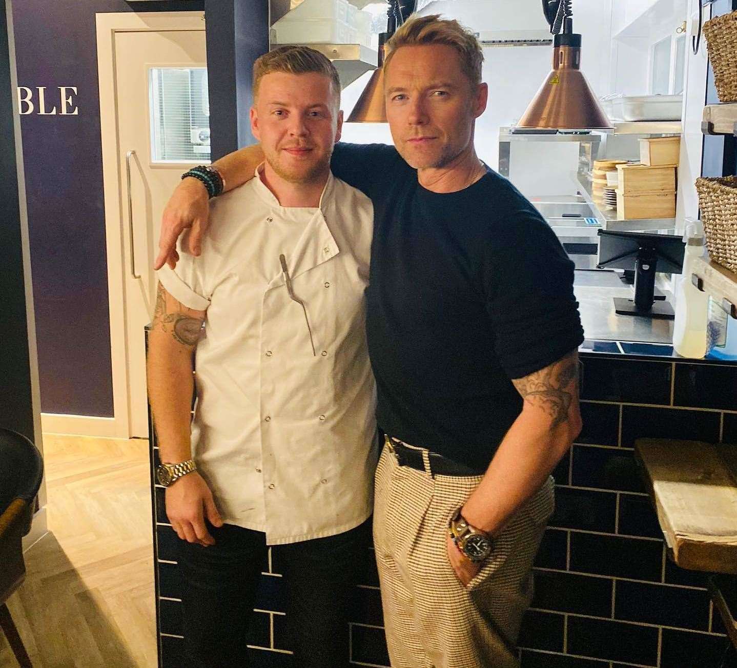 Ronan Keating visited at the beginning of November. Picture: Chefs Table Kent Facebook