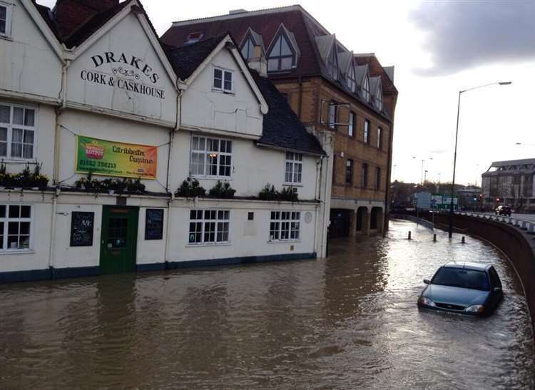 Flooding at Drakes at Fairmeadow, Maidstone in December 2013. Picture: Our Maidstone