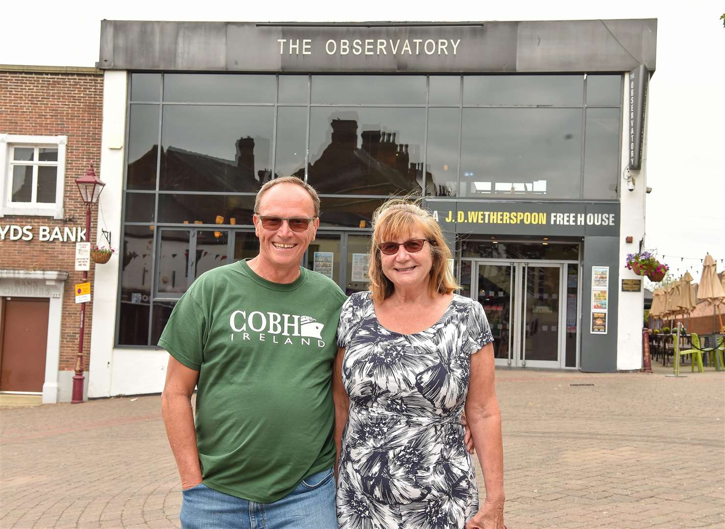David Bingham and partner Una Cooper started their epic Spoons journey at their local branch The Observatory in Ilkeston, Derbyshire. Picture: SWNS