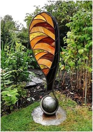David Gisby's unique modern twist on traditional stained glass using steel and glass fusion sculptures