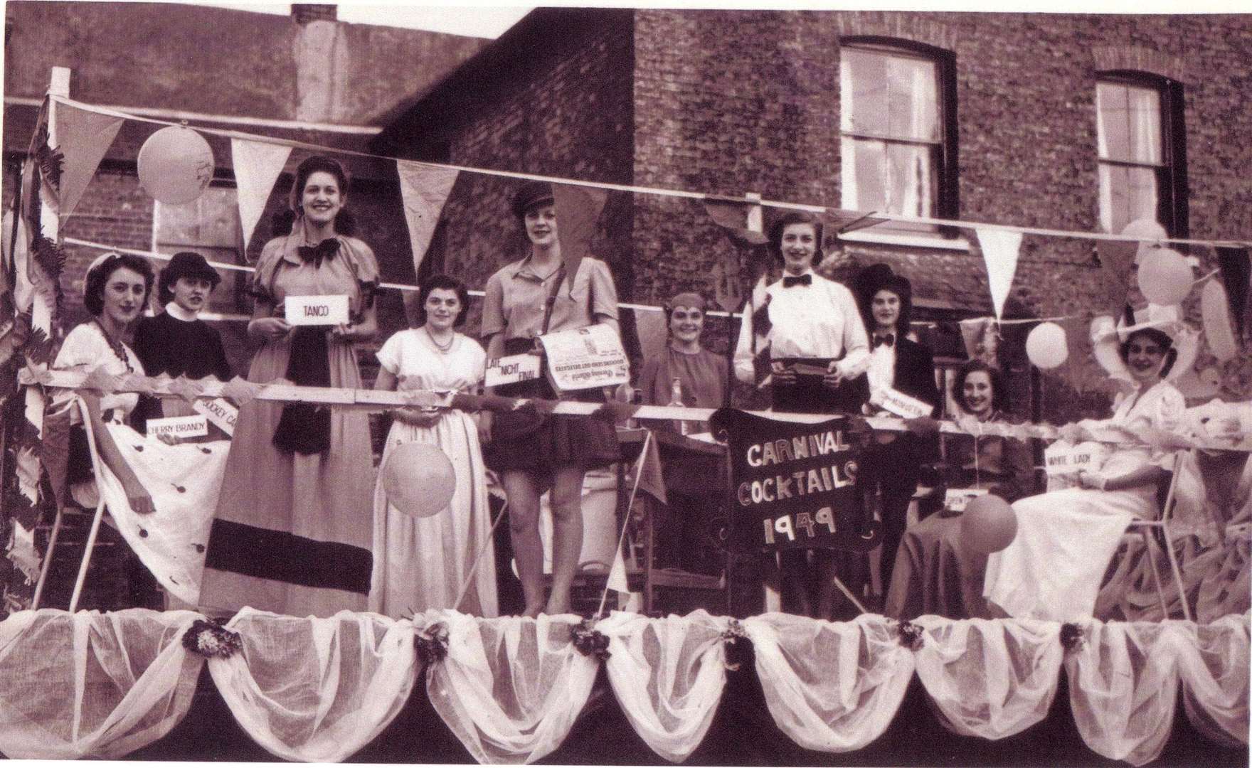 A Carnival float in 1949