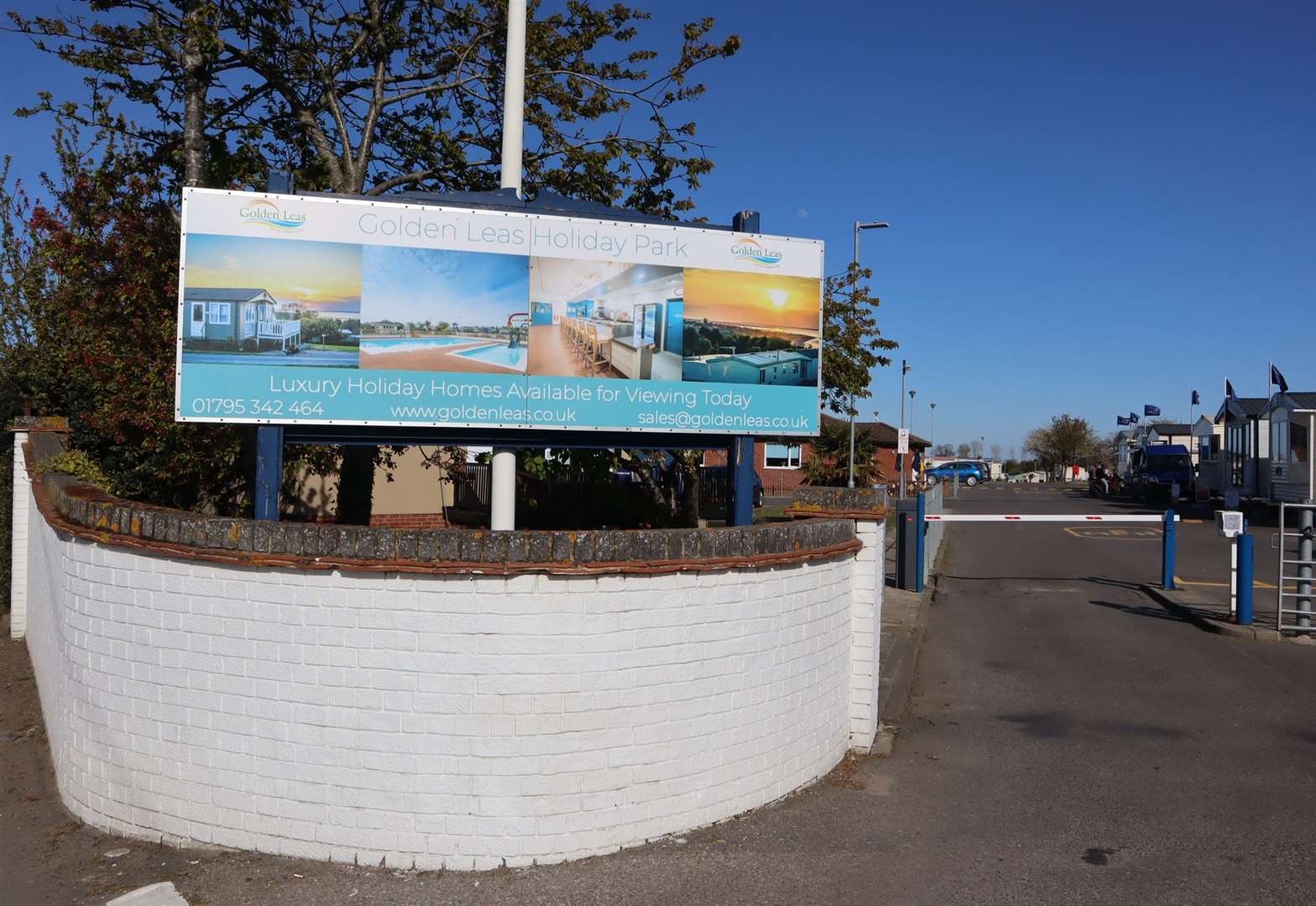 Entrance to Golden Leas Holiday Park, Minster, Sheppey
