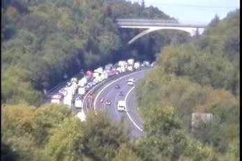 The scene on the M25. Picture: TrafficEngland