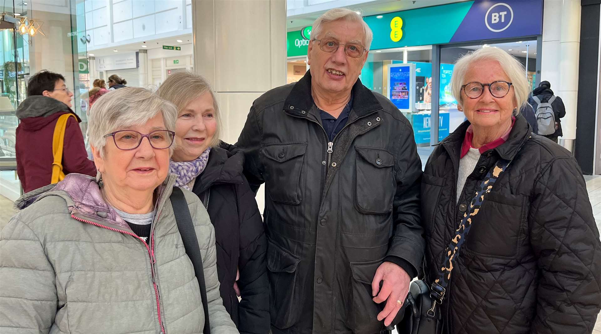 Heather Slater, Megan Featherstone, Charles Slater and Carol Moore are all calling for more shops to open in Ashford